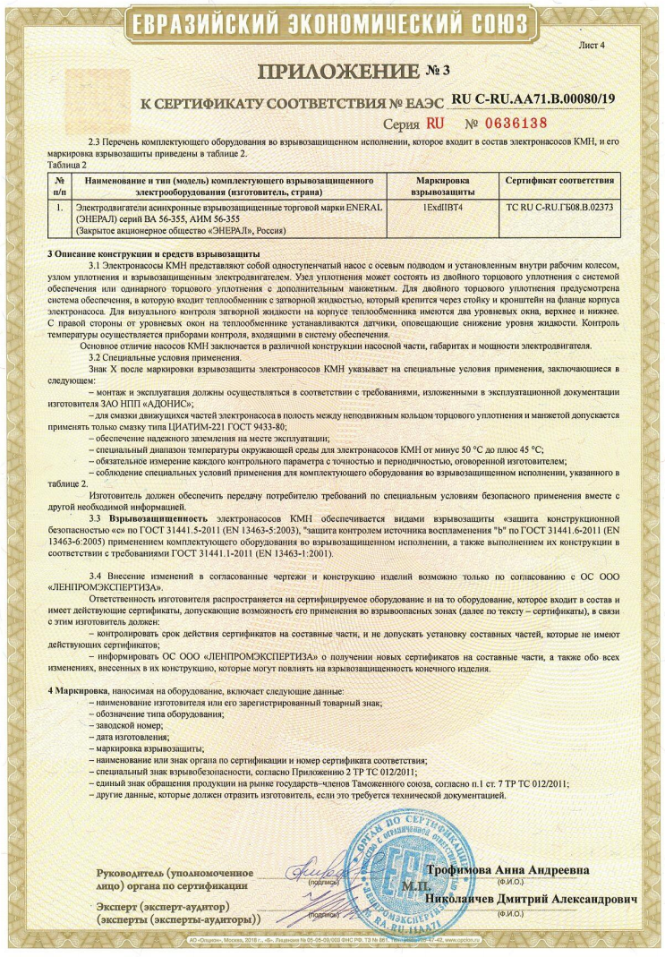 Приложение №3.2 к сертификату дилера «АДОНИС»‎ 2