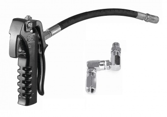 Пистолет для раздачи консистентной смазки с Z-образным шарниром и резиновым шлангом - фото